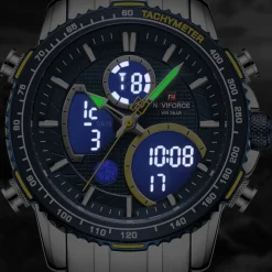 Chronograph Dual Display Naviforce Mens Watch
